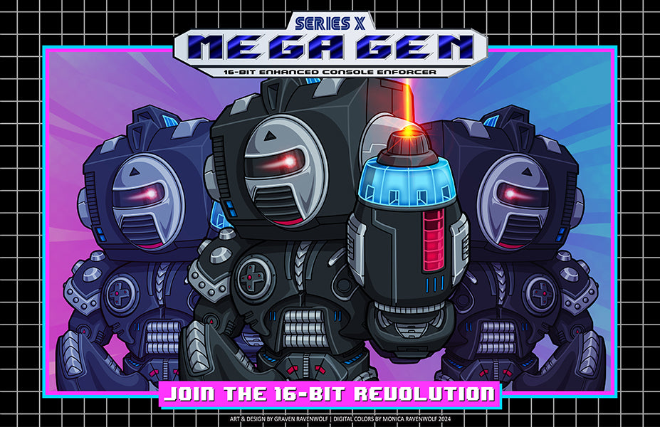 MEGA GEN (Series X) - Console Crusaders | Print (11" x 17")