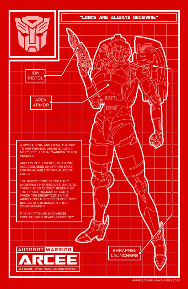 ARCEE (Blueprint) – Transformers | Print (11" x 17")