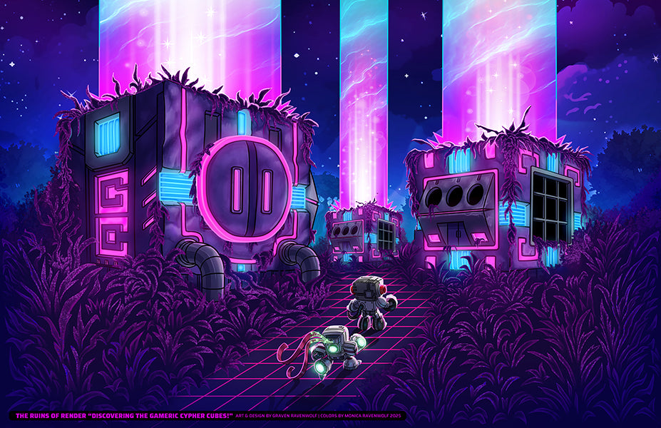 THE RUINS OF RENDER – Console Crusaders | Print (11" x 17")