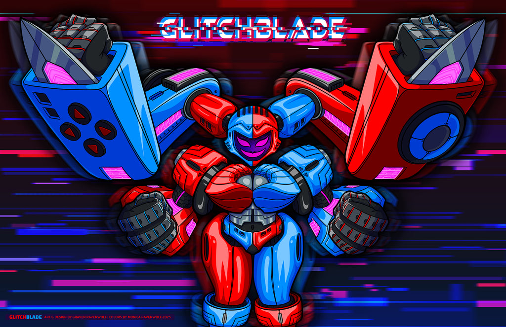 GLITCHBLADE – Console Crusaders | Print (11" x 17")