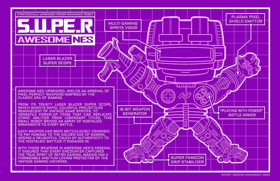 S.U.P.E.R. AWESOME NES – Console Crusaders | Print (11" x 17")