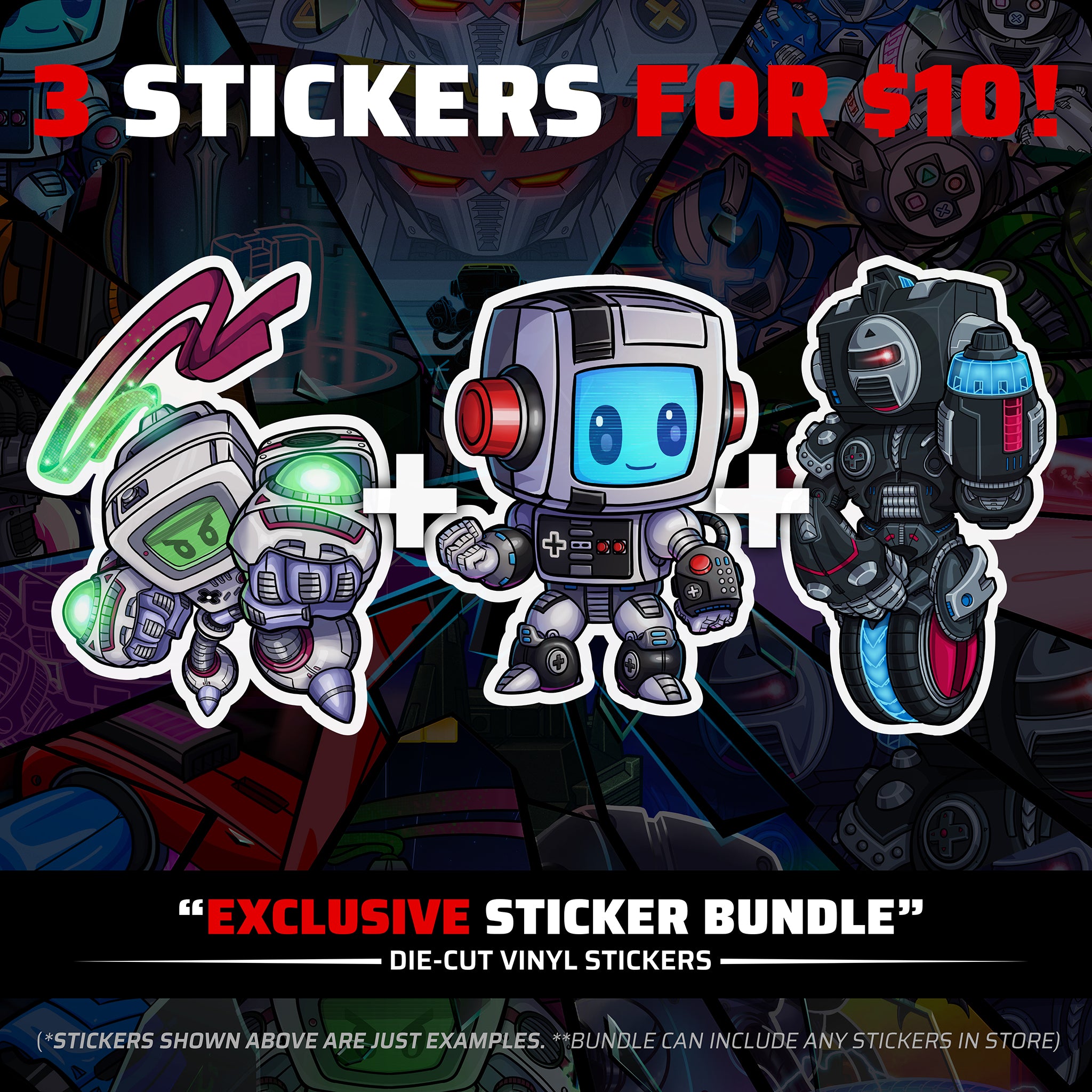 3 FOR $10 - Sticker Bundle