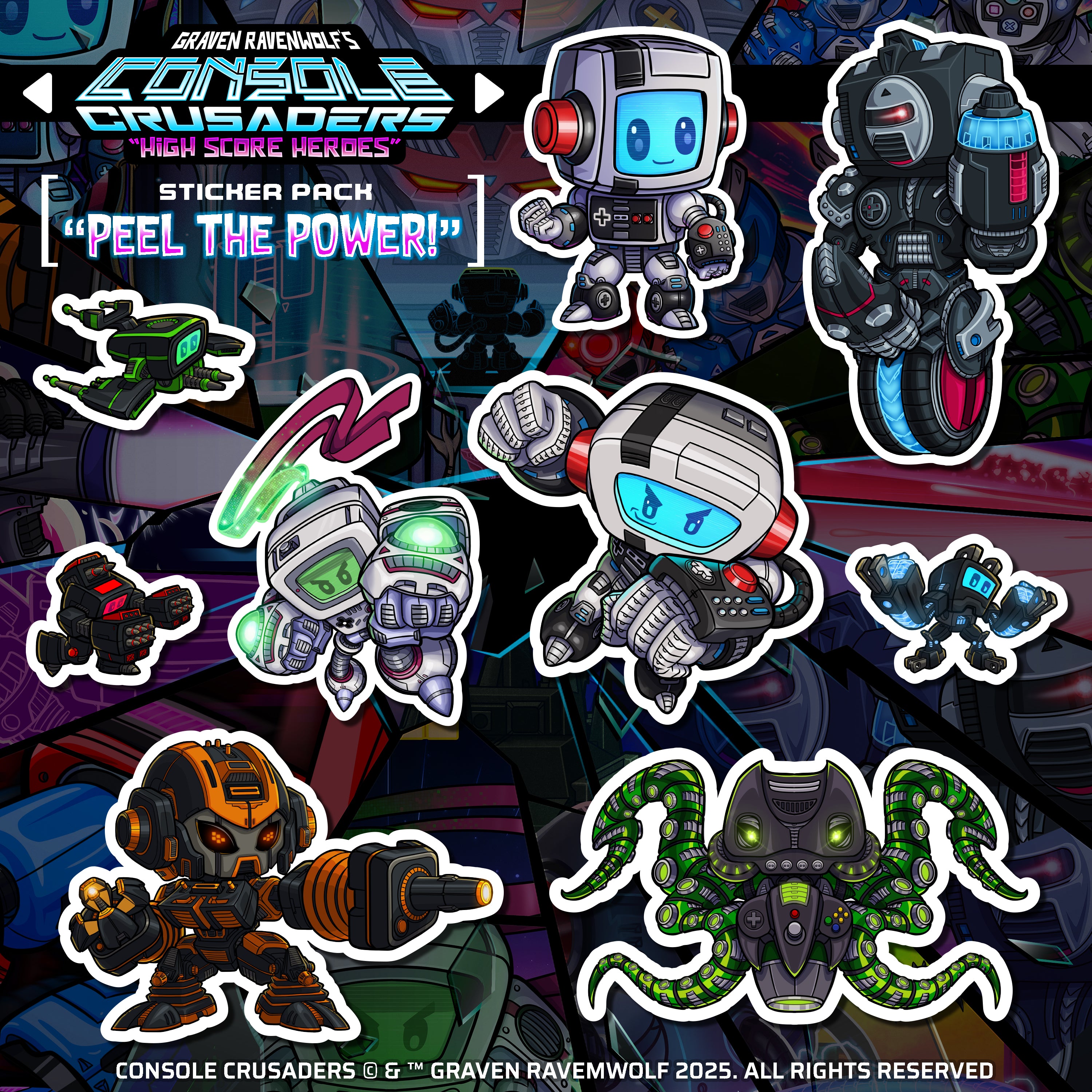 PEEL THE POWER - Console Crusaders | Vinyl Sticker Pack