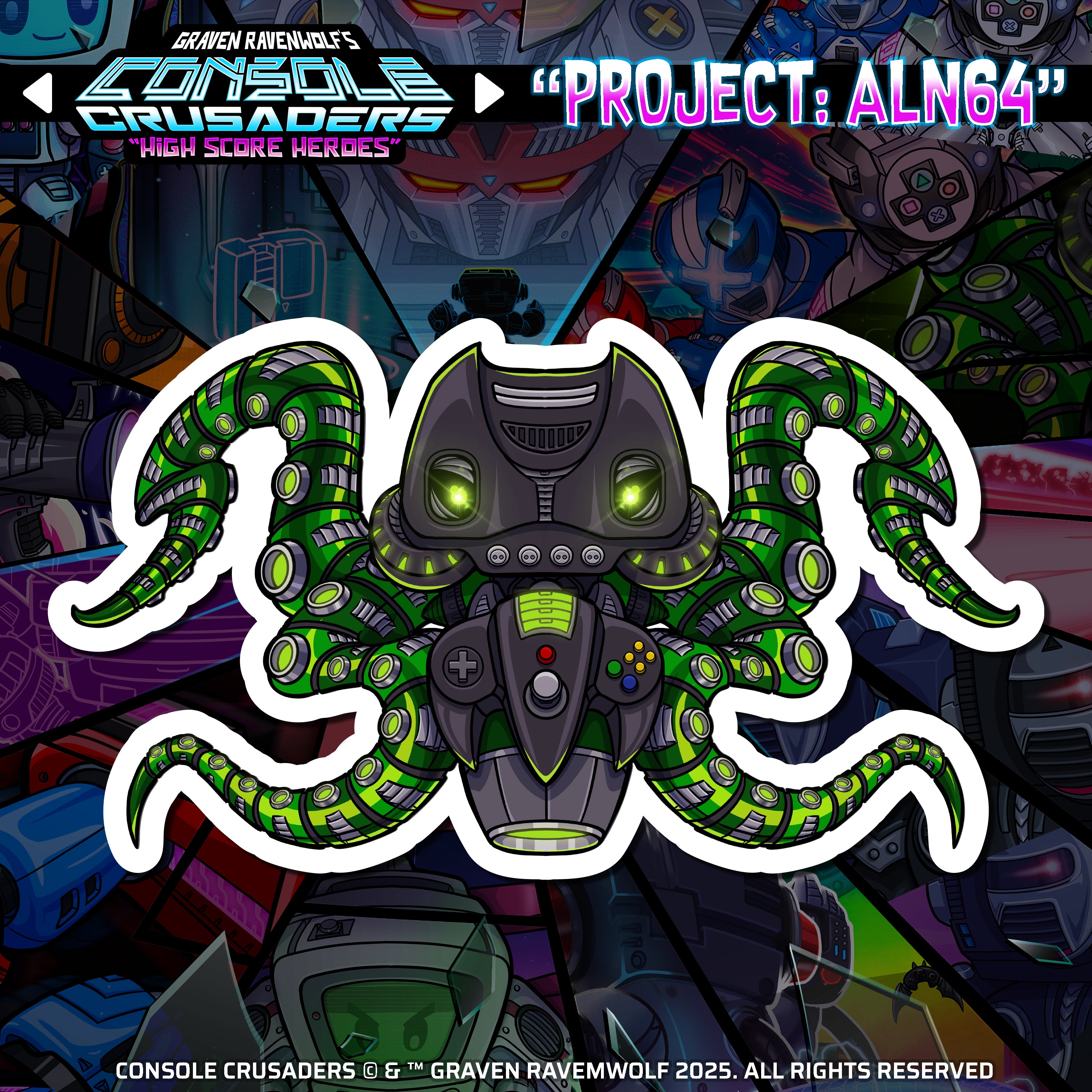 PROJECT: ALN64 - Console Crusaders | Vinyl Sticker (3.1" x 5.5")