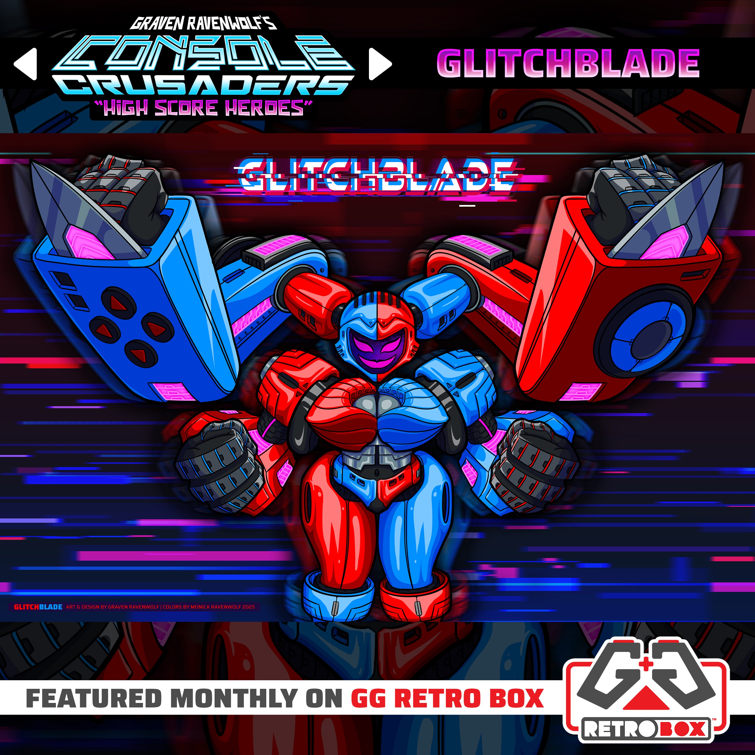 GLITCHBLADE – Console Crusaders | Print (11" x 17")