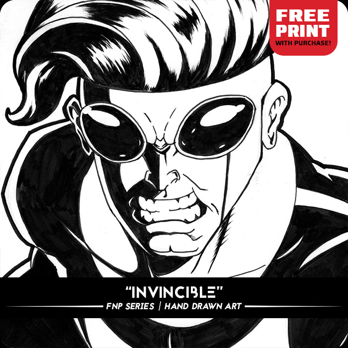 FNP SERIES (Invincible) | Original Art (6" x 8") + FREE PRINT (11" x 17")
