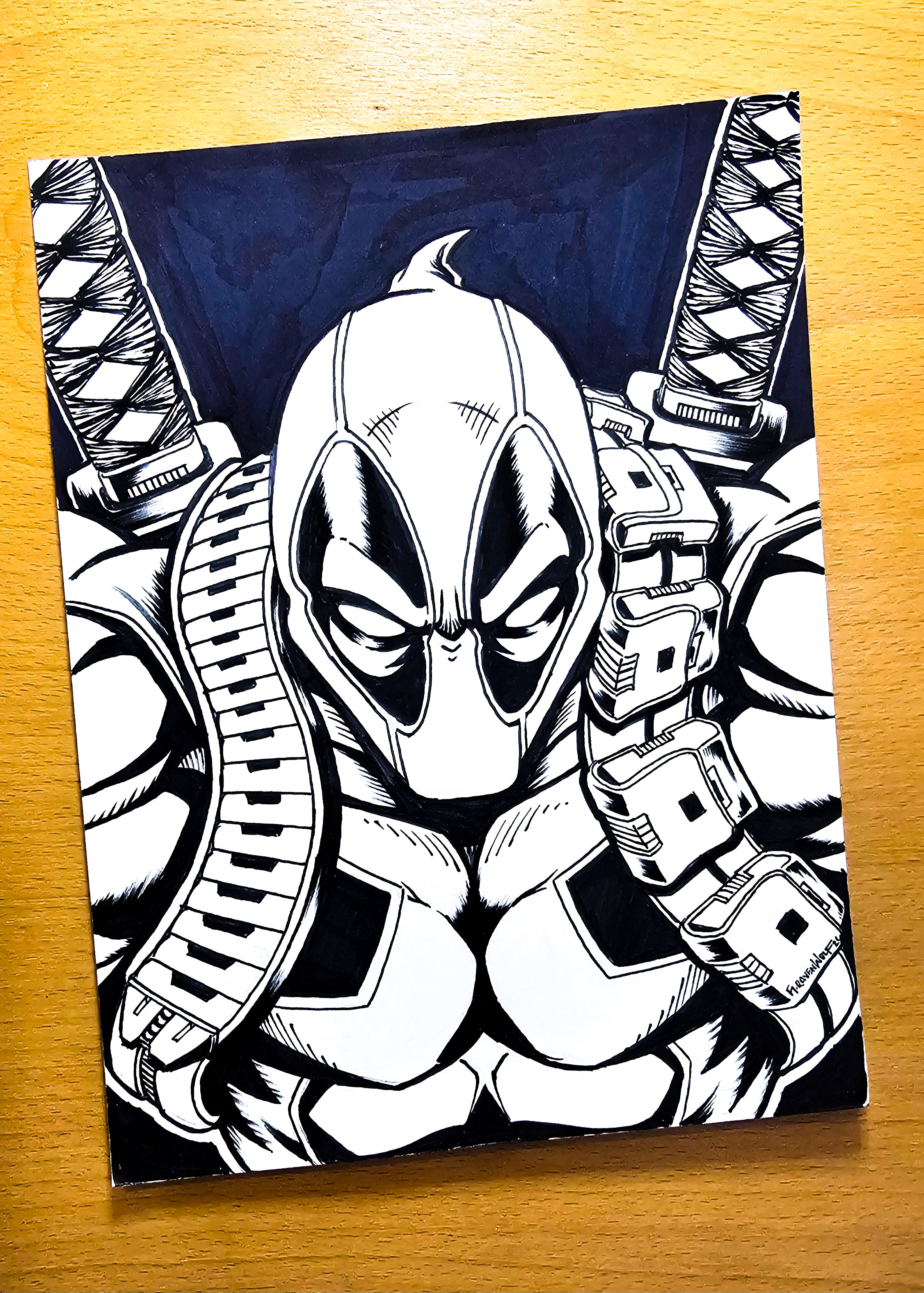 FNP SERIES (Deadpool) | Original Art (6" x 8") + FREE PRINT (11" x 17")