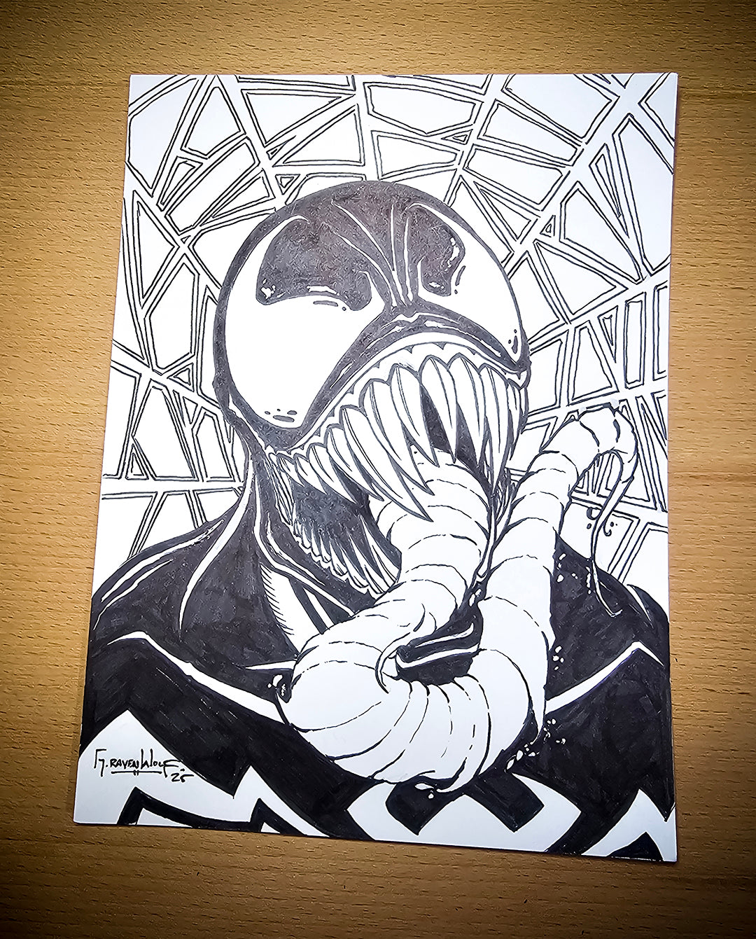 FNP SERIES (Venom) | Original Art (6" x 8") + FREE PRINT (11" x 17")