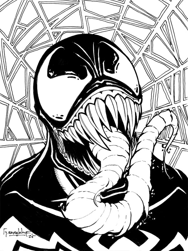 FNP SERIES (Venom) | Original Art (6" x 8") + FREE PRINT (11" x 17")