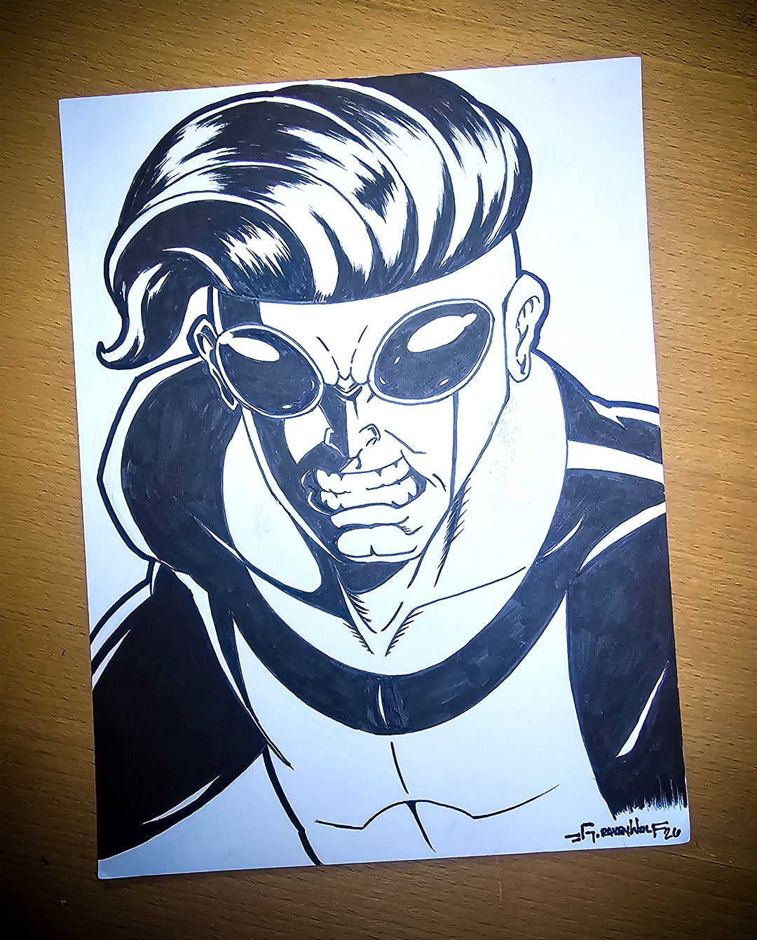 FNP SERIES (Invincible) | Original Art (6" x 8") + FREE PRINT (11" x 17")