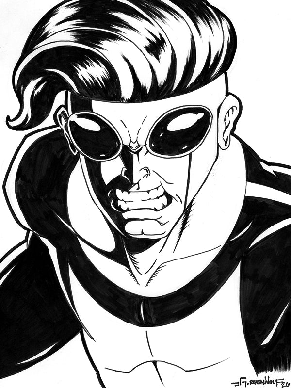 FNP SERIES (Invincible) | Original Art (6" x 8") + FREE PRINT (11" x 17")