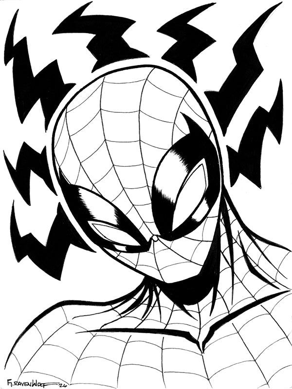 FNP SERIES (Spider-Man) | Original Art (6" x 8") + FREE PRINT (11" x 17")